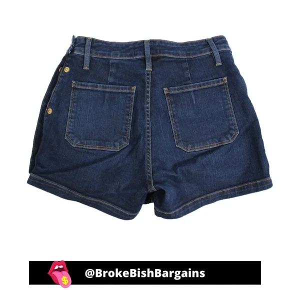 FRAME Antibes Mid-Rise Side-Button Shorts 25 - Picture 2 of 5